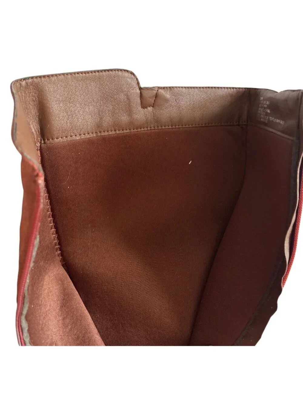 Zobia Womens Rust Knee-High Boots Buckle Detail & Side Zipper US 8 Faux Suede
